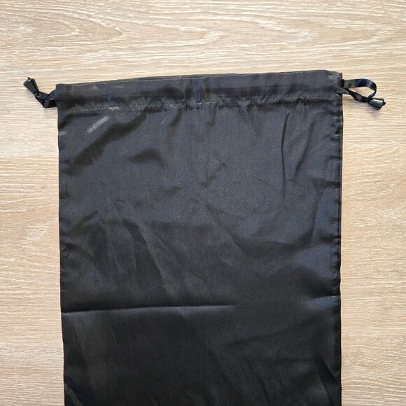 Honey Birdette Large Black Satin Drawstring Dust Bag Travel Storage Pouch NWOT - Picture 11 of 15